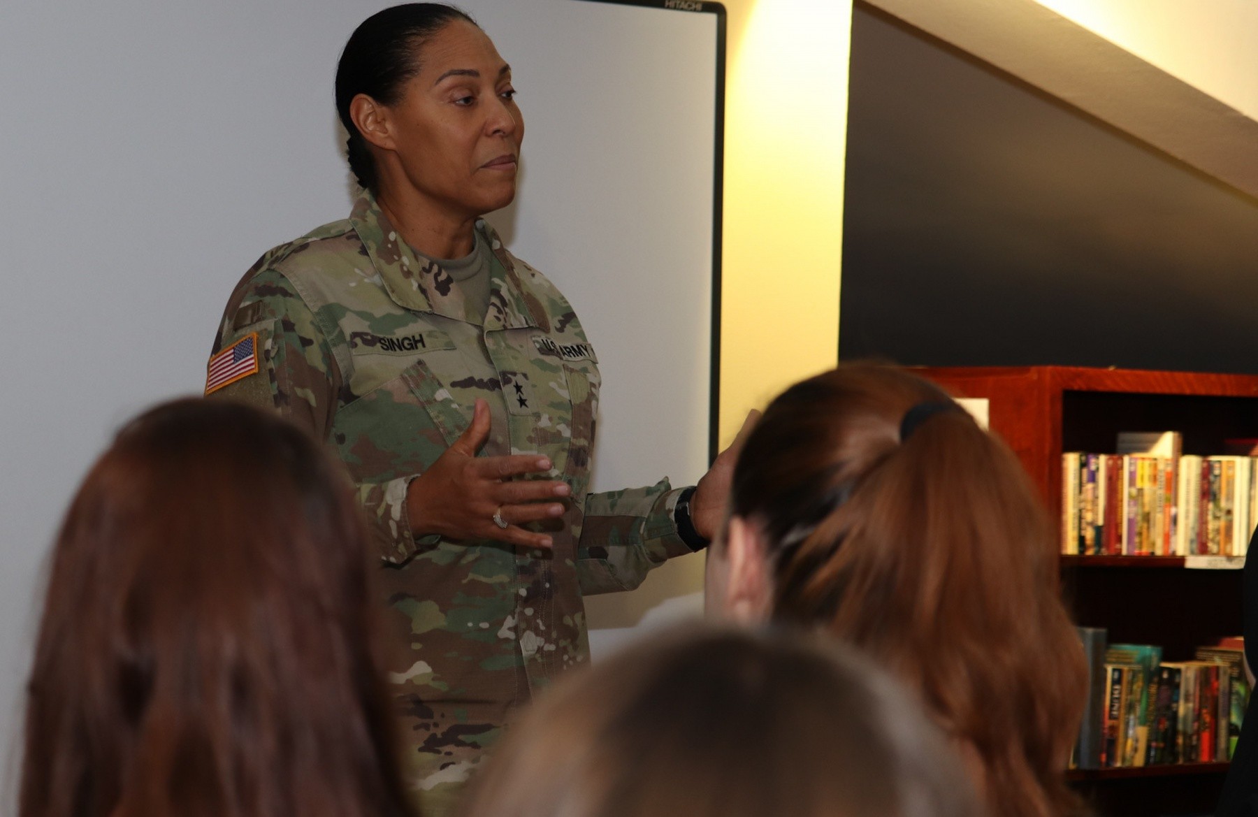 Maryland National Guard Leader Speaks To Youth At American Corners