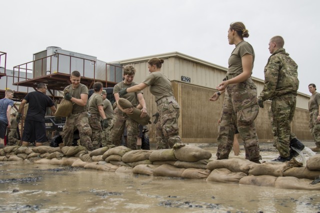 Soldiers repair flood damage across Kuwait