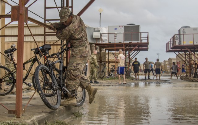 Soldiers repair flood damage across Kuwait