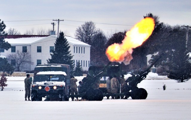 Fort McCoy salutes former President Bush with 21-gun artillery salute