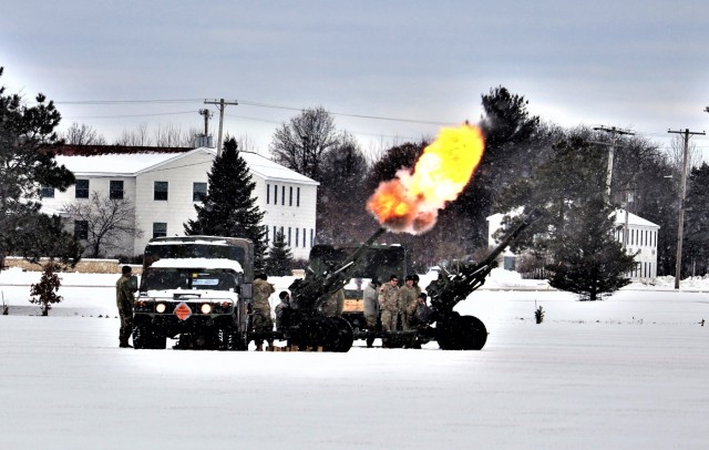 Fort McCoy salutes former President Bush with 21-gun artillery salute