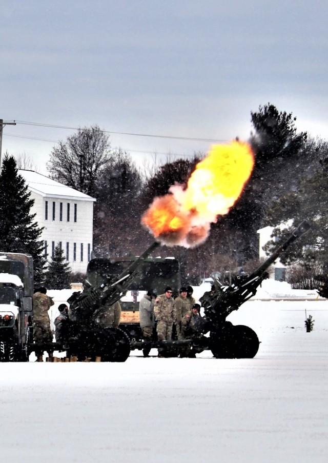 Fort McCoy salutes former President Bush with 21-gun artillery salute