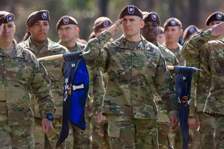 U.S. Army activated its Afghanistan-bound 1st Security Force Assistance Brigade during a ceremony held at Fort Benning, Ga., Feb. 8. 2018. The 1st SFAB is the first of six planned brigades built to achieve the Army&#39;s vision of enabling...