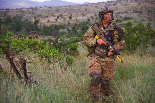 Fury, 2PARA Paratroopers Dig In, Patrol in Fight against Simulated Enemy in Kenya