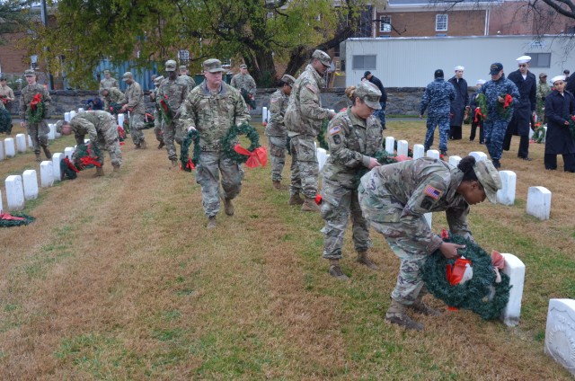 689th RPOE Soldiers lay wreaths at Hampton National Ceremony