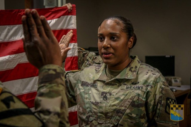 525th MI BDE NCO reenlists