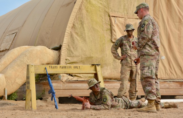 East Africa Response Force train for Expert Infantryman Badge while deployed