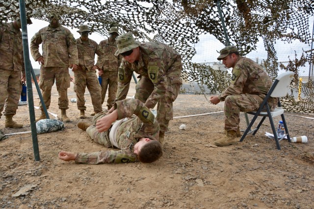 East Africa Response Force train for Expert Infantryman Badge while deployed