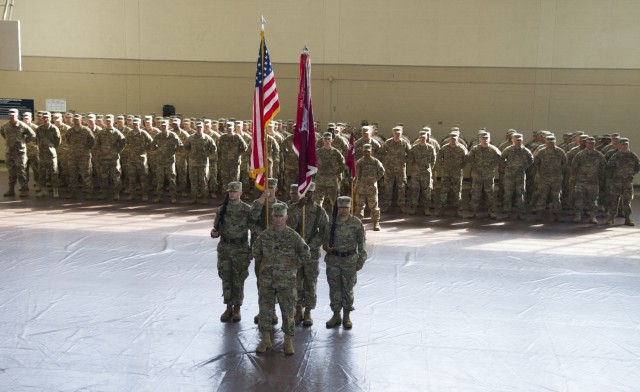 86th Combat Support Hospital cases its colors in preparation for Middle East deployment