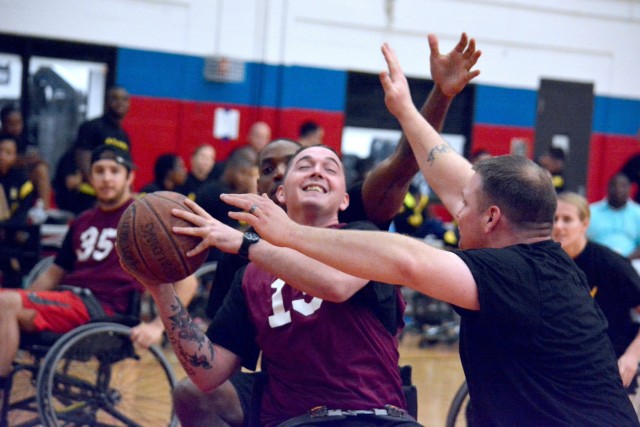 CRDAMC Troop Command, WTU wheeling for hoops