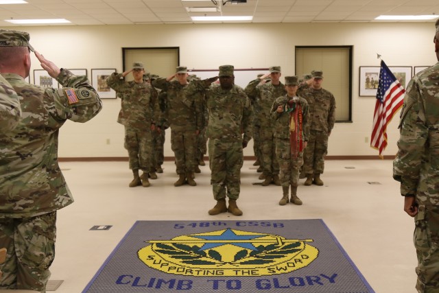620th Movement Control Team cases its colors in preparation for CENTCOM deployment