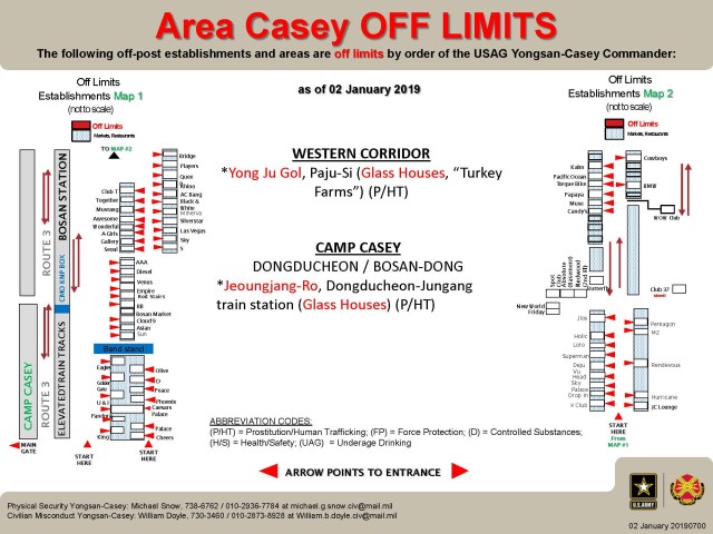 Off-Limits List 2019 Yongsan-Casey