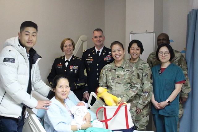 BAACH command team visits the newborn baby