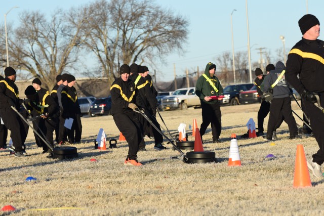 Army Combat Fitness Test trials take place at Fort Riley, Kansas