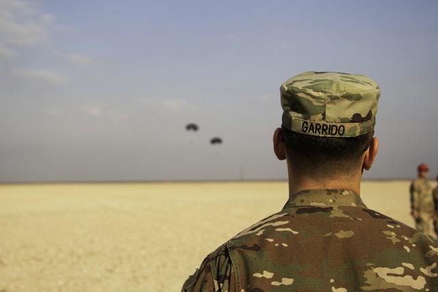 Successful drop: Soldiers test low-cost parachute system
