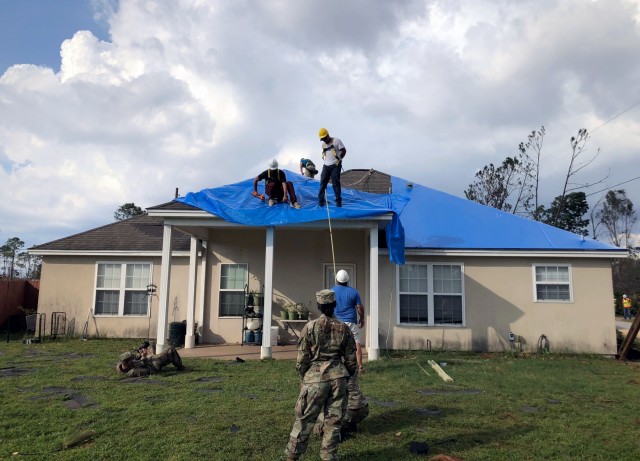 The first home to benefit from Operation Blue Roof