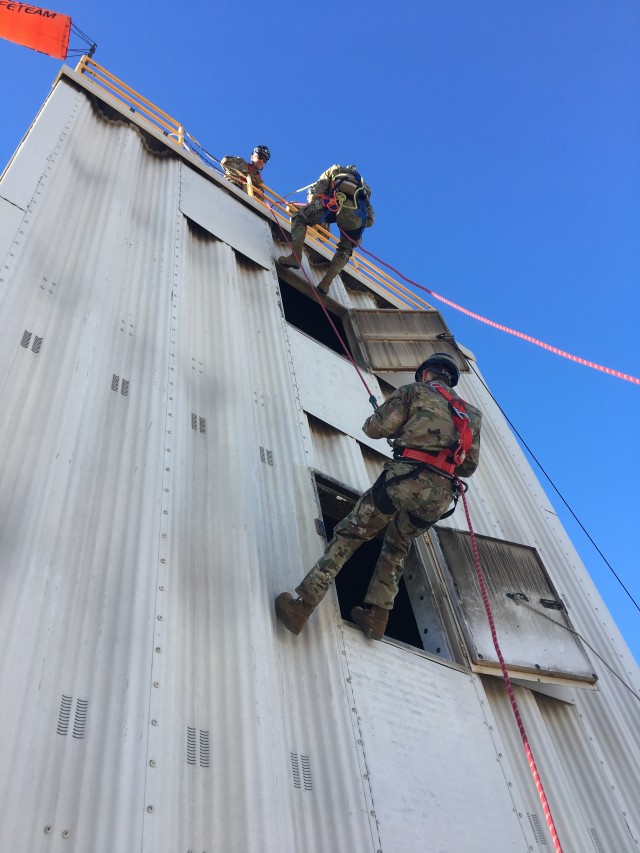 Oklahoma National Guard's civil support team practices rope rescues