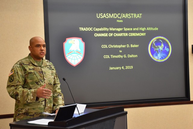 USASMDC/ARSTRAT recognizes outgoing and incoming Capability Manager for space and high altitude