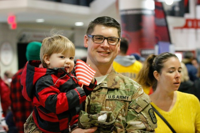Fort Bragg Soldiers participate in Carolina Hurricanes Military Appreciation Game