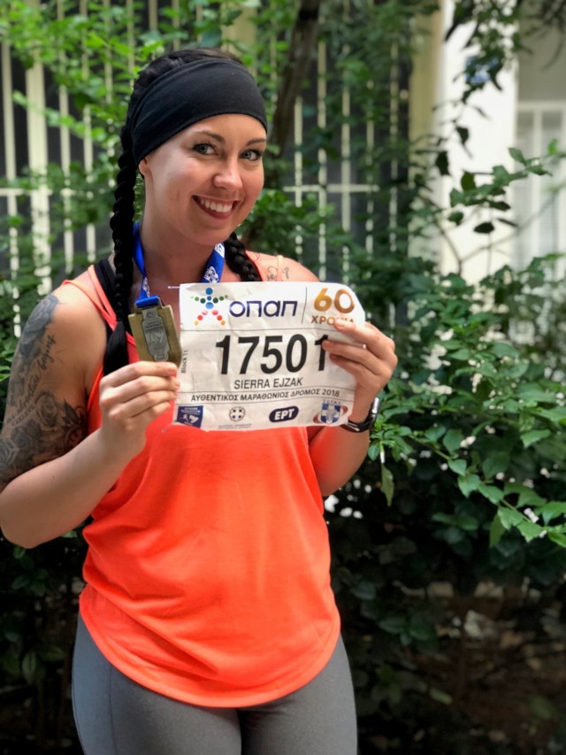 Military Police Brigade Soldiers increase discipline by running the original Marathon