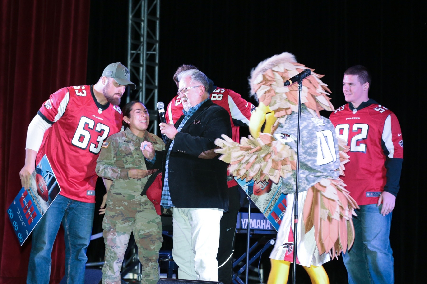 Freddie the Falcon surprises fans