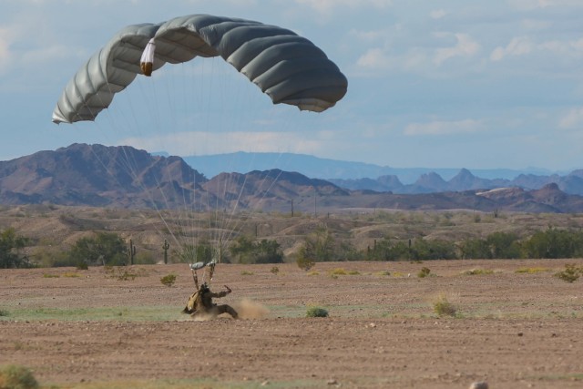 1st SFG(A) Green Berets drop into Yuma Proving Grounds