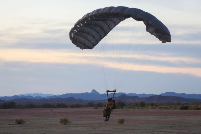 1st SFG(A) Green Berets drop into Yuma Proving Grounds