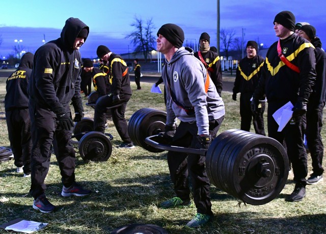 Soldiers from 19th Engineer Battalion participate in evaluation phase of new combat fitness test