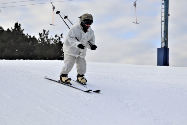 CWOC Class 19-02 students complete skiing familiarization while training at Fort McCoy