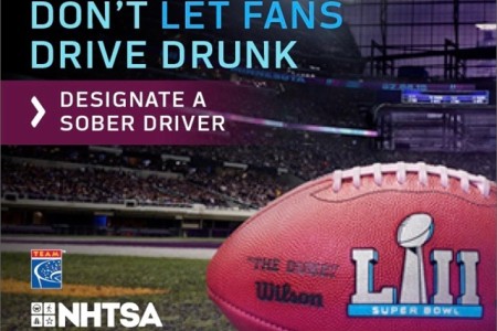 Don't Drink and Drive: 2019 Super Bowl Weekend