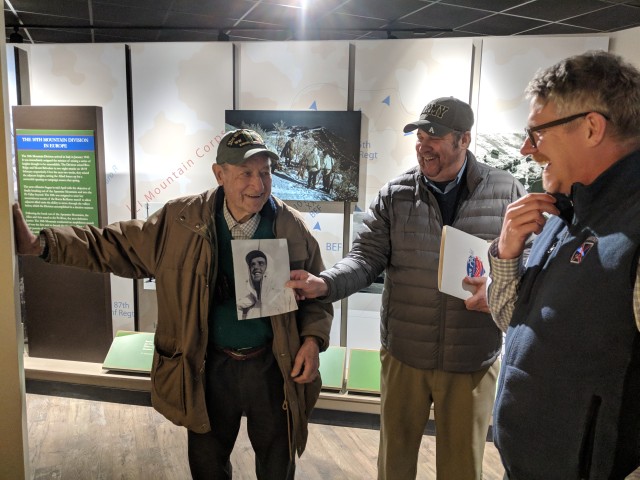World War II veteran tours exhibits, shares stories during 10th Mountain Division and Fort Drum Museum visit