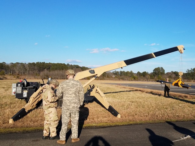 Operational test of commercial airmobile crane aims to improve Army battlefield aviation maintenance