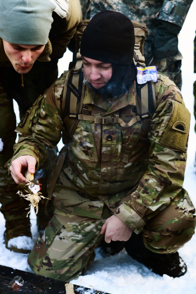 Army National Guard Soldiers learn arctic survival from northern neighbors