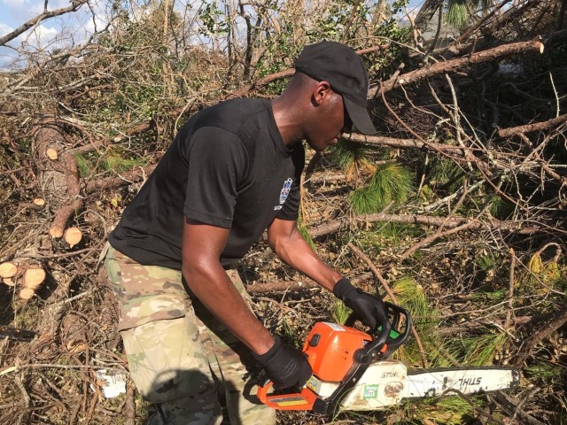 EGLIN AIR FORCE BASE, Fla. - Soldiers from the 7th Special Forces Group (Airborne) answered the call to action by directly assisting in disaster relief efforts, after the Oct. 12 landfall of Hurricane