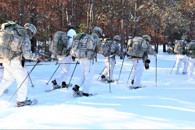 CWOC Class 19-03 students complete snowshoe training in bitter cold at Fort McCoy