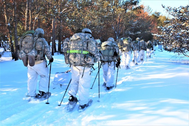 CWOC Class 19-03 students complete snowshoe training in bitter cold at Fort McCoy