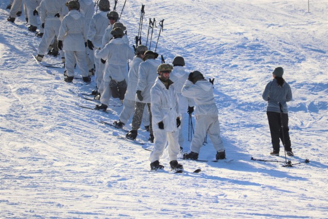 CWOC Class 19-02 students complete skiing familiarization while training at Fort McCoy