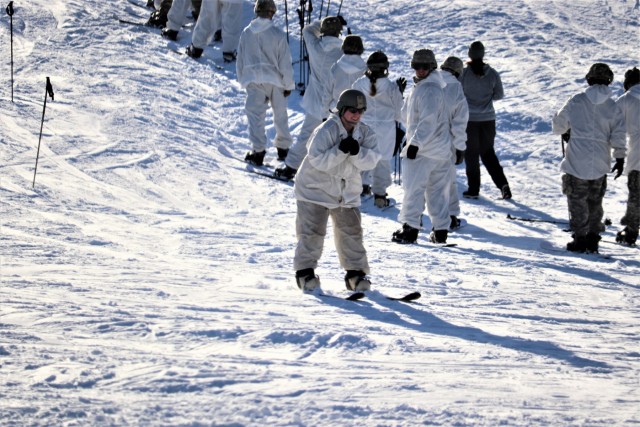 CWOC Class 19-02 students complete skiing familiarization while training at Fort McCoy