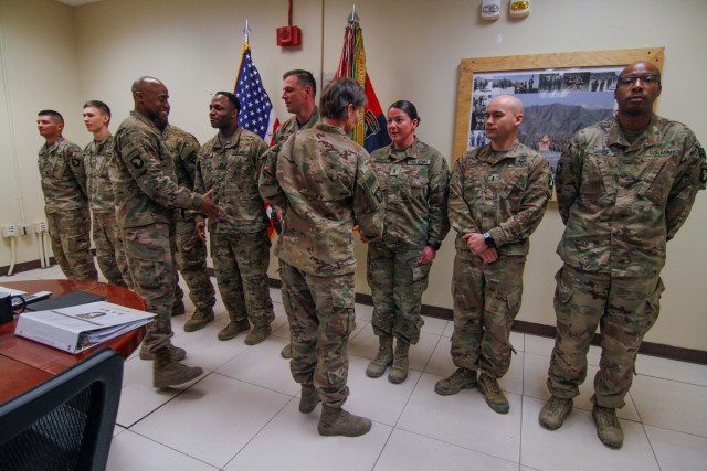 Lifeliners awarded coins in Afghanistan