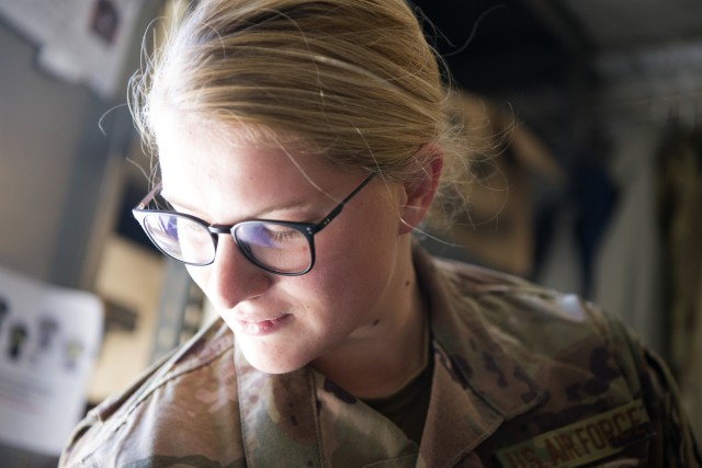Army therapy dog visits maintenance Airmen