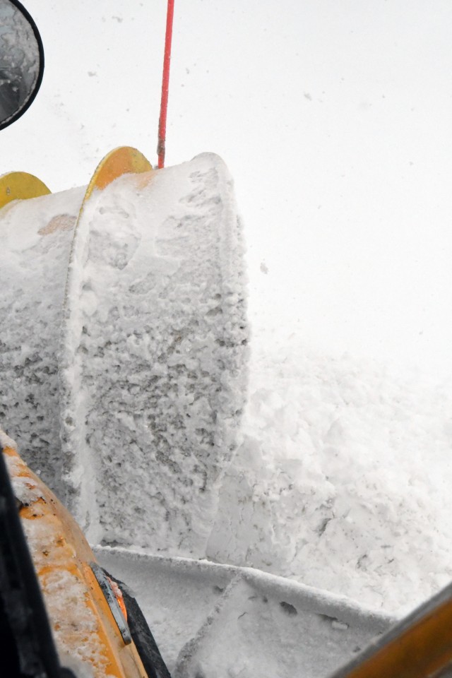 Fort Drum Public Works cautions motorists to steer clear of snow plows at work