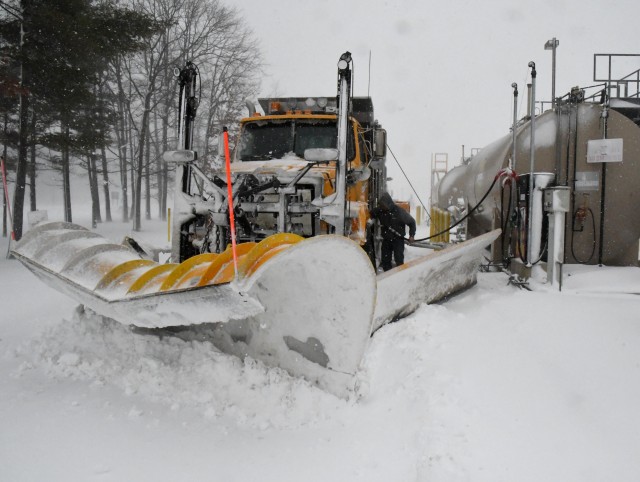 Fort Drum Public Works cautions motorists to steer clear of snow plows at work