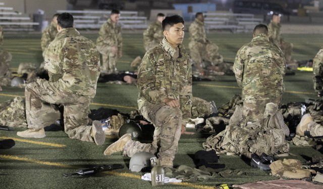 Soldiers Participate in 6-Mile Ruck March at Air Assault School