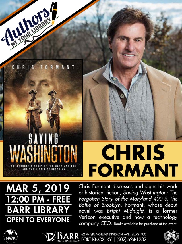 Author Chris Formant to sign copies of newest book at Barr Memorial Library March 5