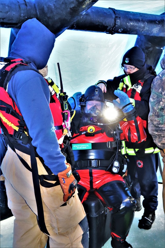 Rescue training: Fort McCoy firefighters learn, practice diving under ice