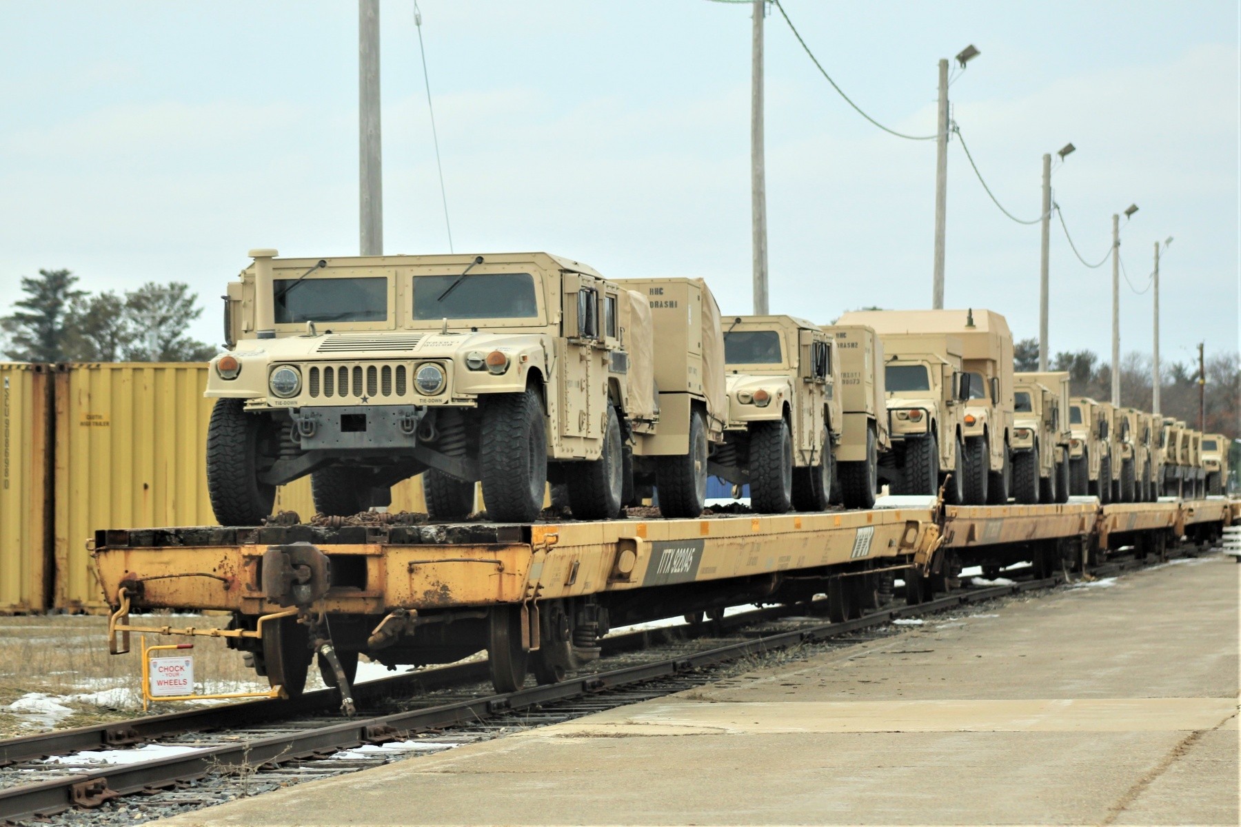 Engineer unit loads railcars for 2019 Operation Resolute Castle