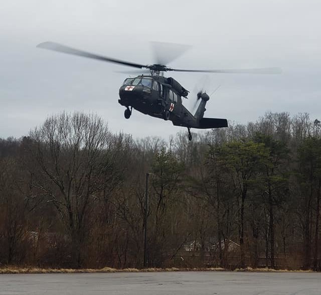 West Virginia Army National Guard performs aerial rescue mission