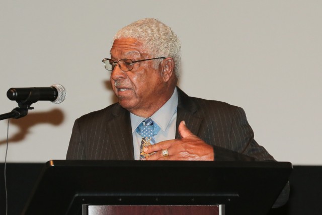 Medal of Honor recipient Retired Sgt. 1st Class Melvin Morris
