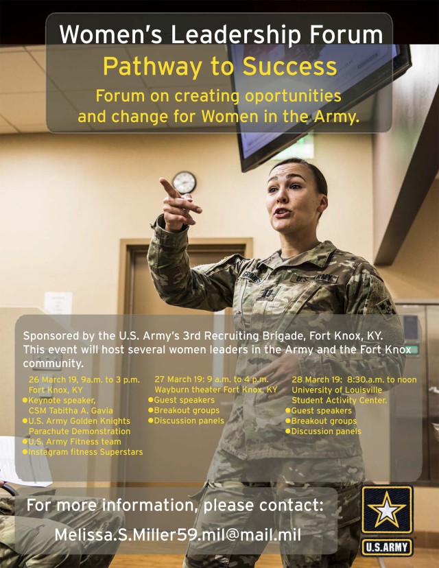 Flyer for Women's Leadership Forum