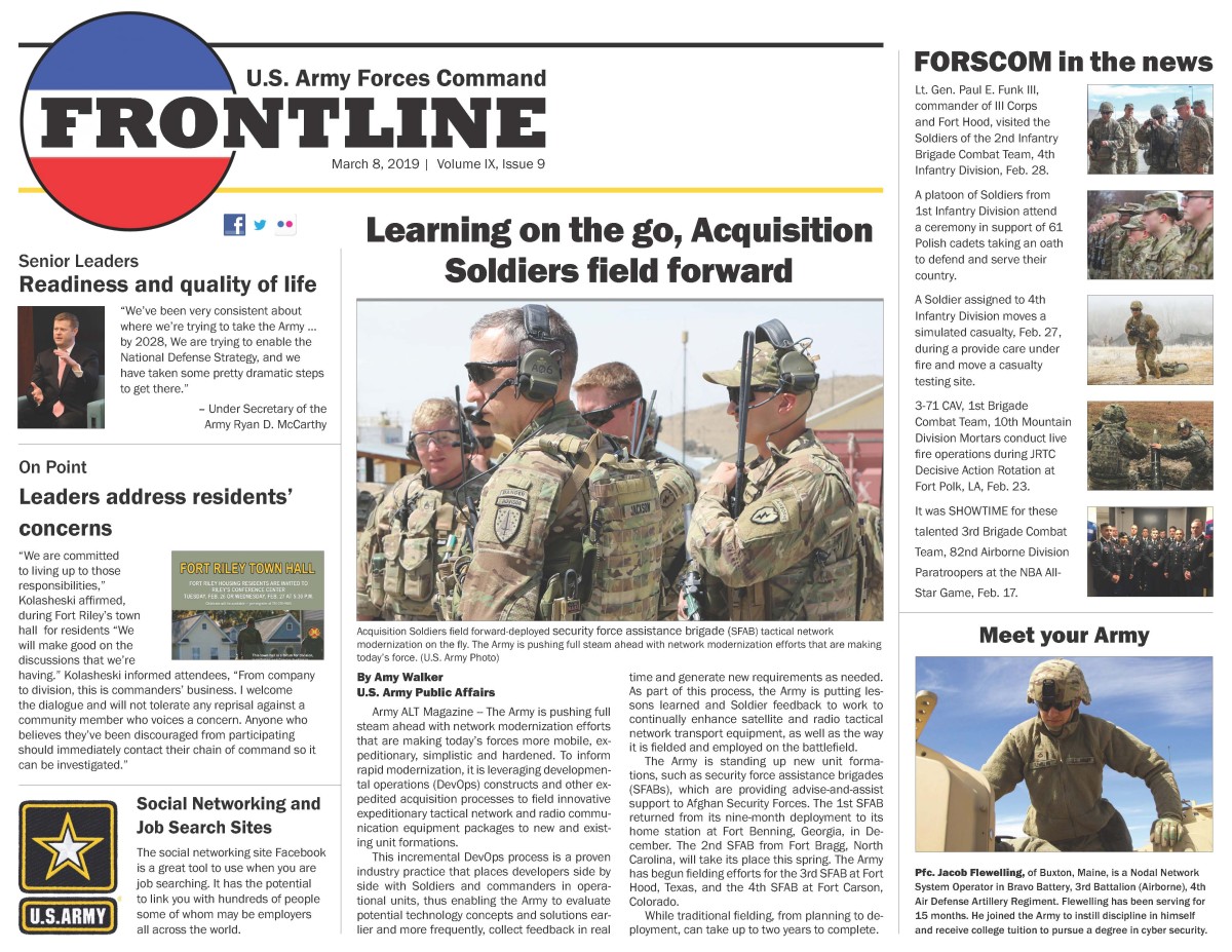 Frontline March 8, 2019 Article The United States Army